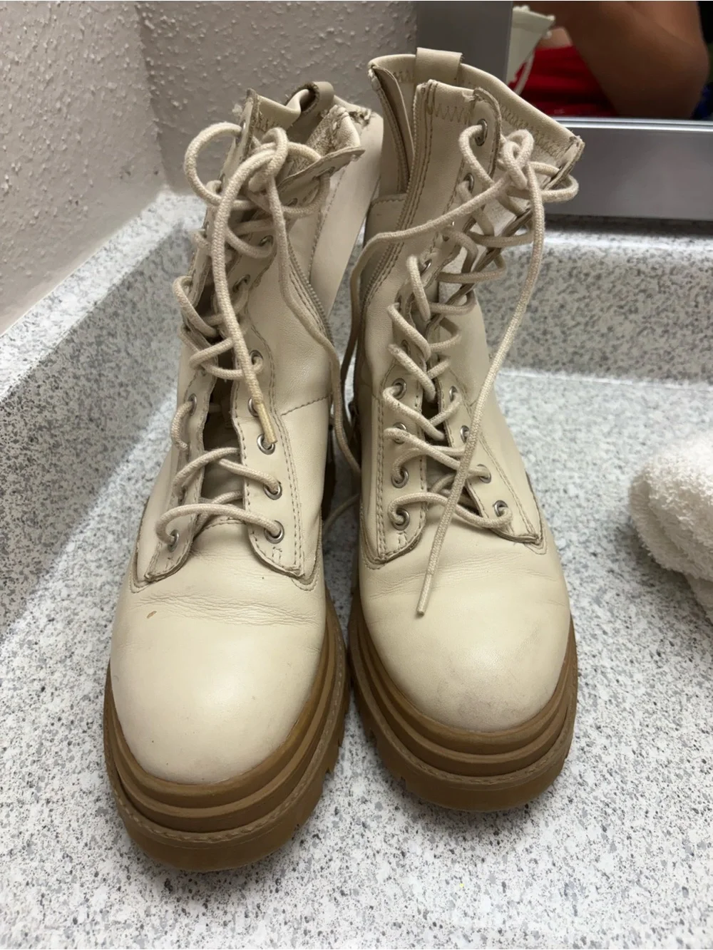 Aldo Kids Tan Lug-Sole Boots
